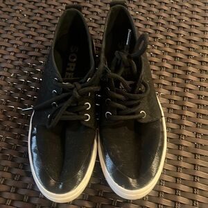 Sorel Women's Black Sneakers with White Soles